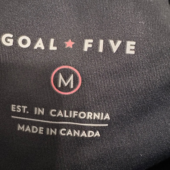 Goal Five Combo Soccer Tight With Shin Guard Pockets Medium Black Workout Pants - Picture 4 of 7